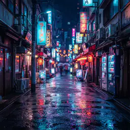 Rain-soaked Tokyo Neon scene preview