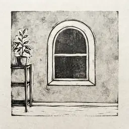 Linocut sketch preview