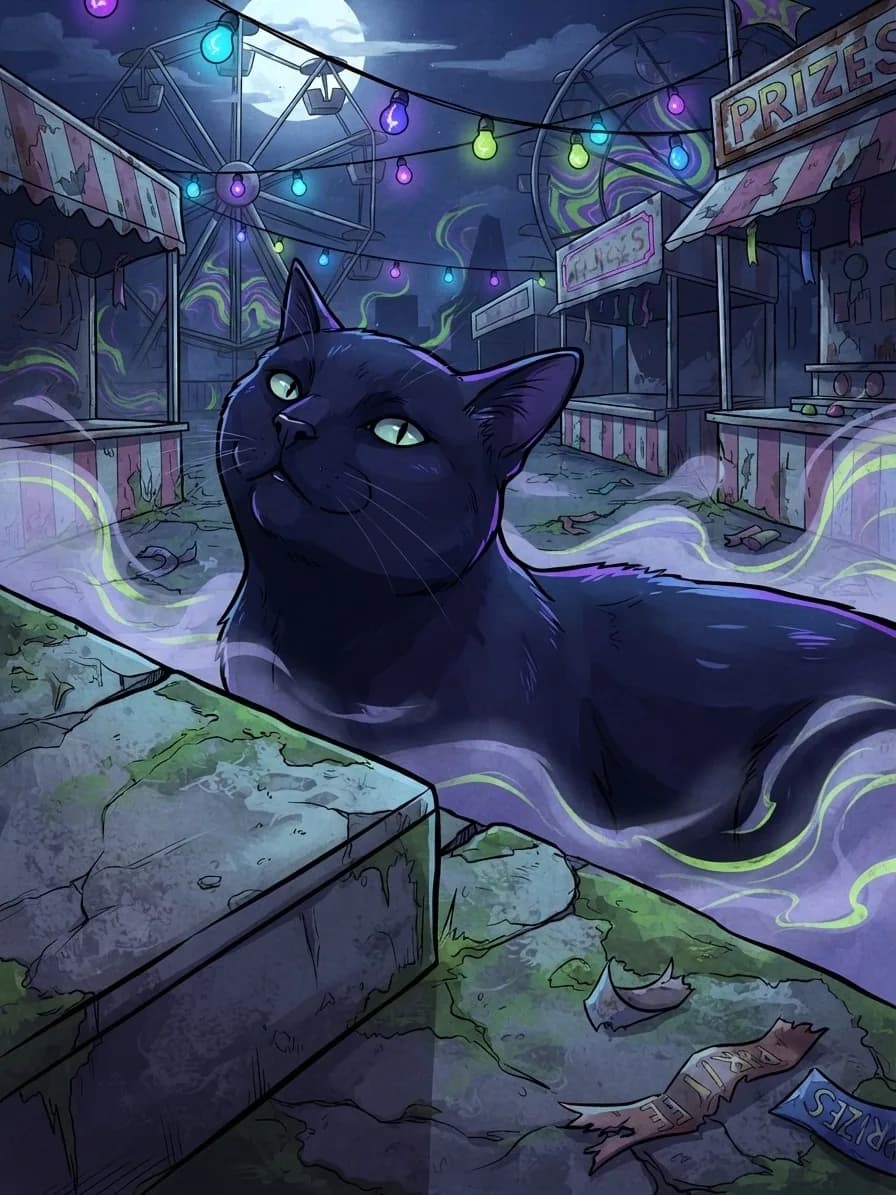 Paranormal carnival portrait of Chuck shown as a phone background